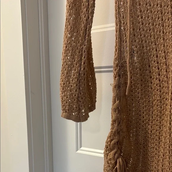 SHEIN Tan Ribbed Long Sleeve Bodycon Dress - Picture 8 of 10